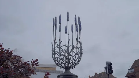 Lavender sculpture wallington sutton Stock Footage 116554739