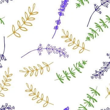 Lavender Seamless pattern Stock Illustration