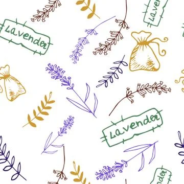 Lavender Seamless pattern Stock Illustration
