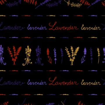 Lavender Seamless pattern Stock Illustration