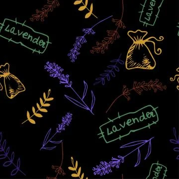 Lavender Seamless pattern Stock Illustration