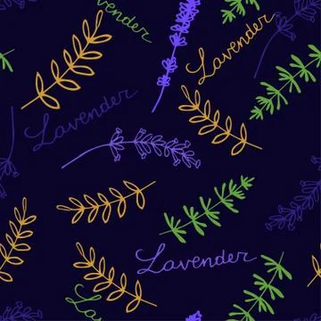 Lavender Seamless pattern Stock Illustration