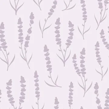 Lavender seamless repeat pattern vector background, floral. Illustrazione stock