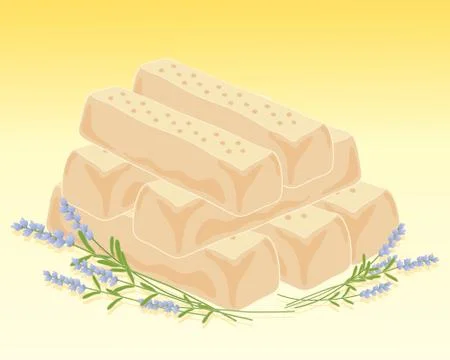 Lavender shortbread Stock Illustration