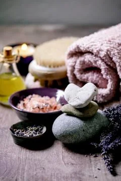 Lavender SPA concept Stock Photos