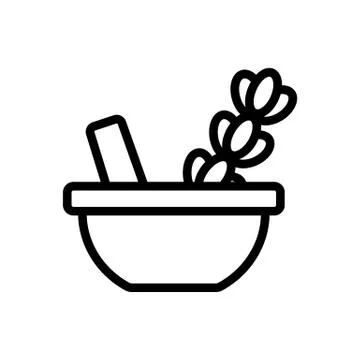 Lavender spice icon vector. Isolated contour symbol illustration 스톡 일러스트