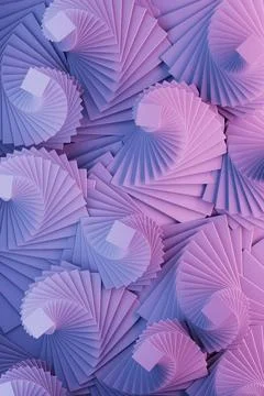 Lavender spirals pattern, gradient abstract geometric background. Soft violet Stockillustratie