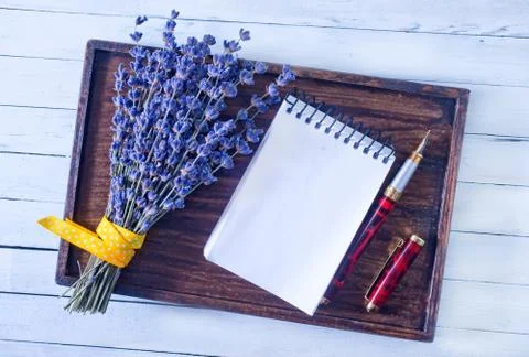 Lavender on a table Stock Photos