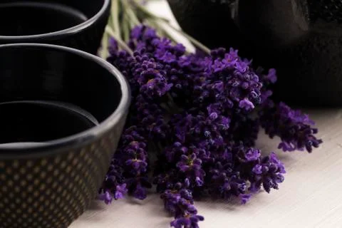 Lavender tea Stock Photos