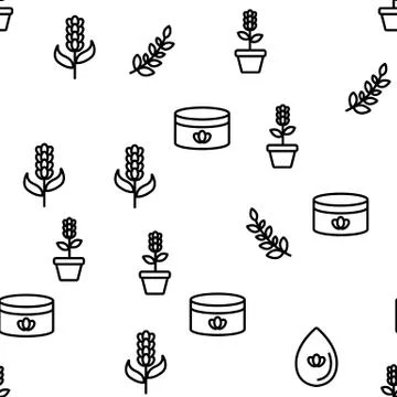 Lavender Vector Seamless Pattern Stock Illustration