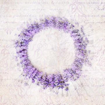 Lavender wreath. Illustrazione stock