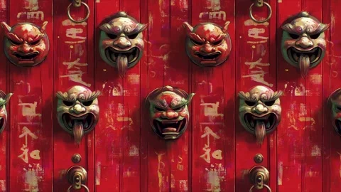 Lavish Knocker Horizontal Motion Stock Footage 306461876