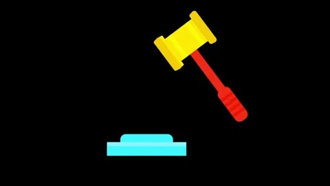 Law 2d animation video Stock Footage 287112628
