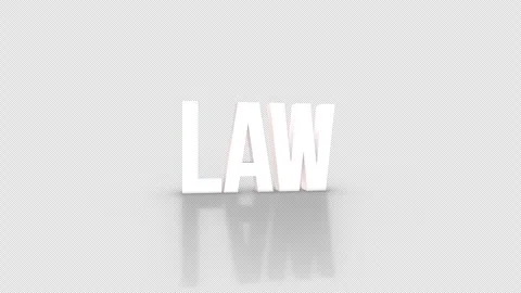 Law 3D Text spinning on an orange background. Looped video.4K Видео 276535982