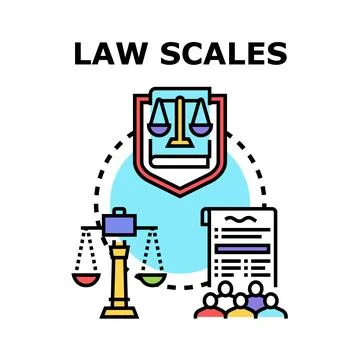 Law and justice system concept illustration 스톡 일러스트