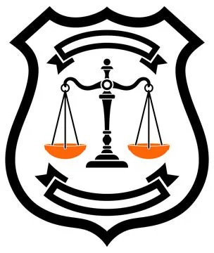 Law and Order Logo Stock Illustration