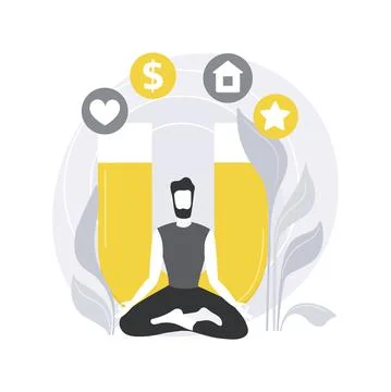Law of attraction abstract concept vector illustration. Stock Illustration
