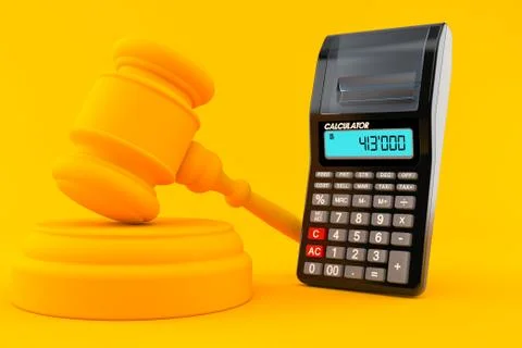 Law background with calculator Stock Illustration