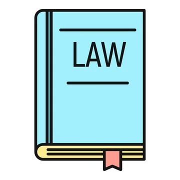 Law book flat icon symbolizing justice and legislation 스톡 일러스트