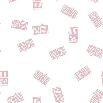 Law book glyph vector seamless pattern isolated Stock Illustration