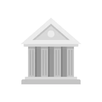 Law building icon flat isolated vector Ilustración de archivo