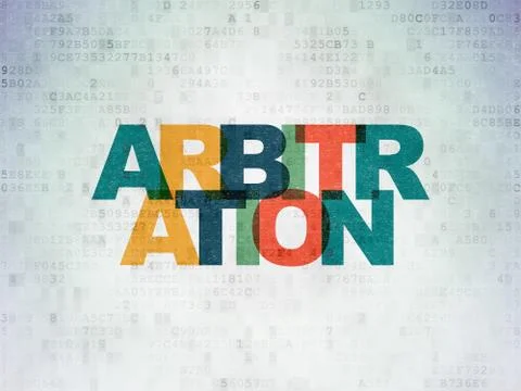 Law concept: Arbitration on Digital Data Paper background Stock Illustration