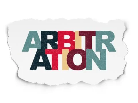 Law concept: Arbitration on Torn Paper background Stock Illustration