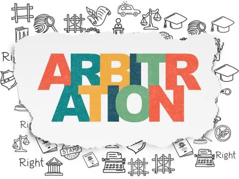 Law concept: Arbitration on Torn Paper background Stock Illustration