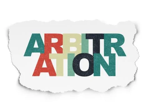 Law concept: Arbitration on Torn Paper background Stock Illustration