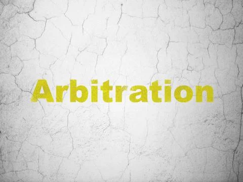 Law concept: Arbitration on wall background Stock Illustration