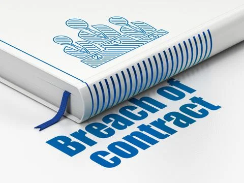 Law concept: book Business Team, Breach Of Contract on white background Stock Illustration