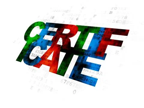 Law concept: Certificate on Digital background Illustrazione stock