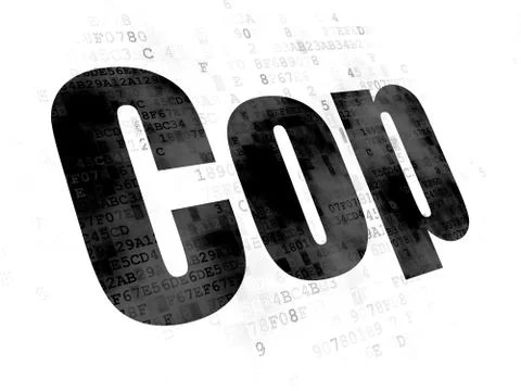 Law concept: Cop on Digital background Stock-Illustration