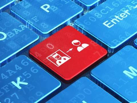 Law concept: Criminal Freed on computer keyboard background 스톡 일러스트