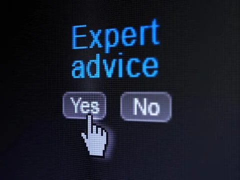 Law concept: Expert Advice on digital computer screen Illustrazione stock