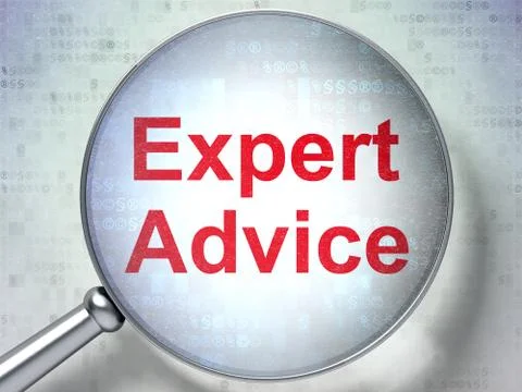 Law concept: Expert Advice with optical glass イラスト素材