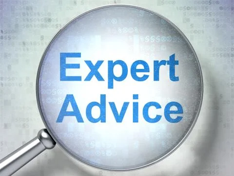 Law concept: Expert Advice with optical glass イラスト素材