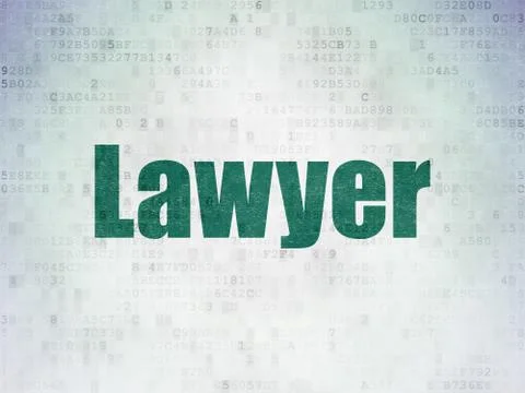Law concept: Lawyer on Digital Data Paper background 스톡 일러스트