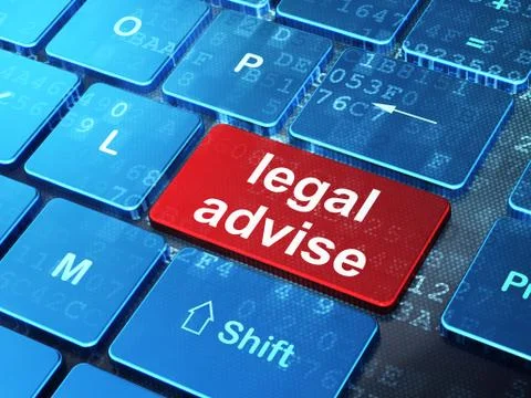 Law concept: Legal Advise on computer keyboard background 스톡 일러스트