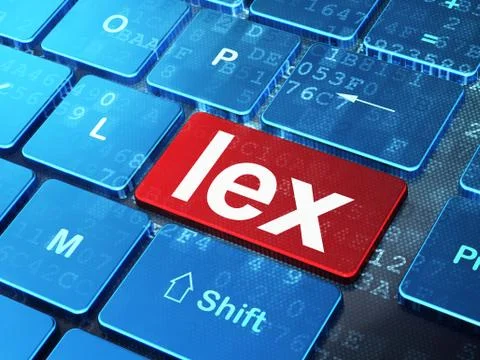 Law concept: Lex on computer keyboard background イラスト素材