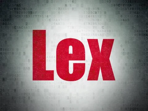Law concept: Lex on Digital Data Paper background イラスト素材