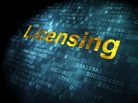 Law concept: Licensing on digital background Stock Illustration