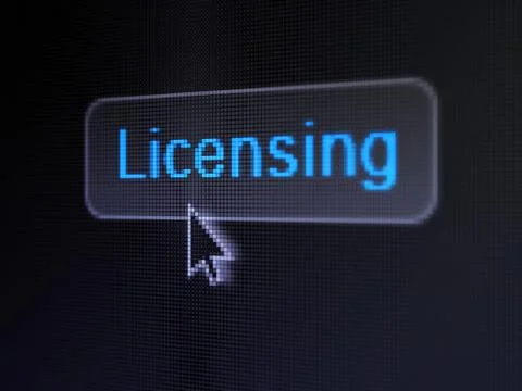 Law concept: Licensing on digital button background Stock Illustration