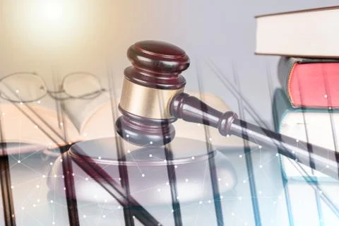 Law concept; multiple exposure Stock Photos