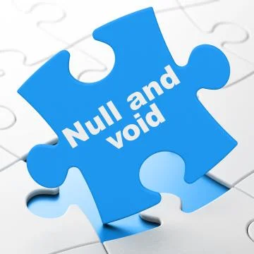Law concept: Null And Void on puzzle background 库存插图