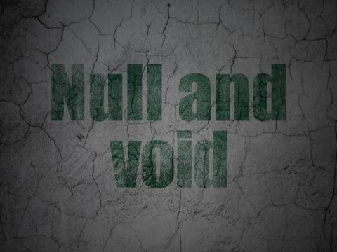 Law concept: Null And Void on grunge wall background Stock-Illustration