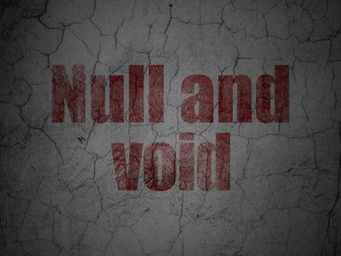 Law concept: Null And Void on grunge wall background 库存插图