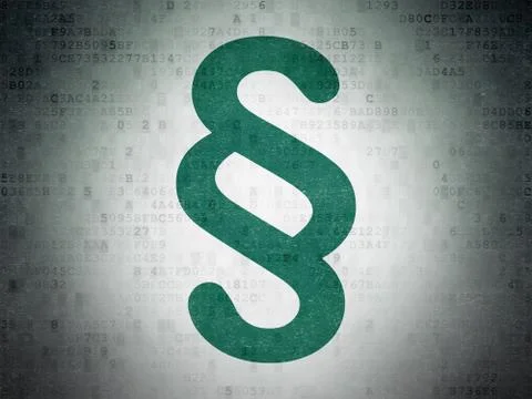 Law concept: Paragraph on Digital Data Paper background 스톡 일러스트