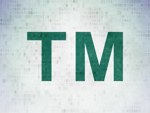 Law concept: Trademark on Digital Data Paper background Illustration