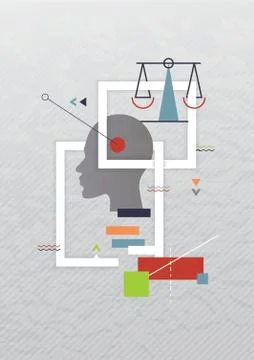 Law Elements Design 스톡 일러스트